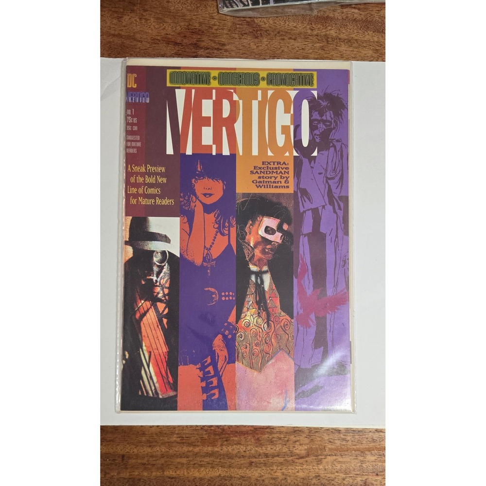 DC Vertigo Preview 1 1992 Neil Gaiman Sandman Story First Vertigo Imprint Comic